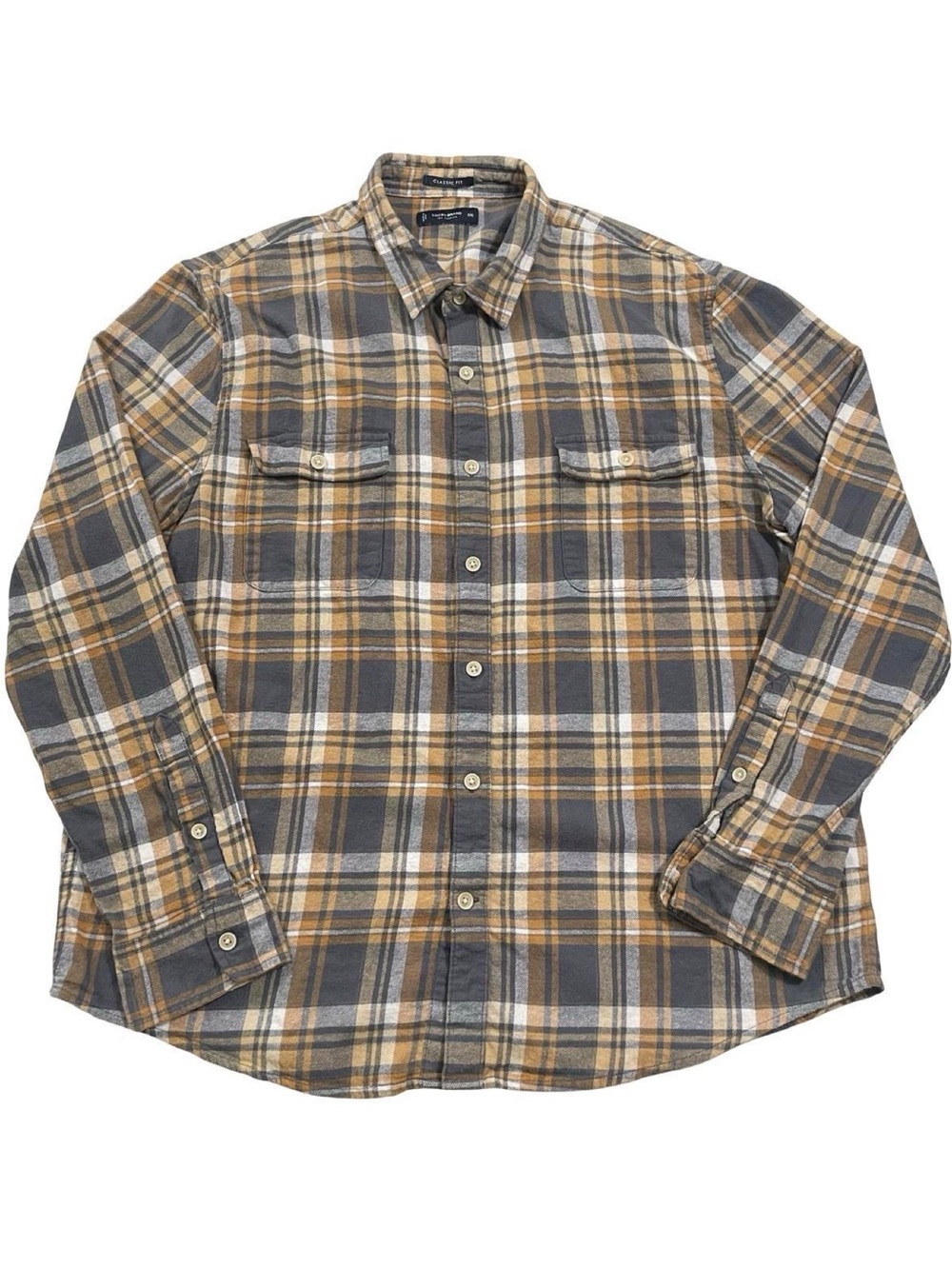 Lucky Brand Humboldt Workwear Plaid Flannel Size XXL Button-Up Shirt *Retail $85